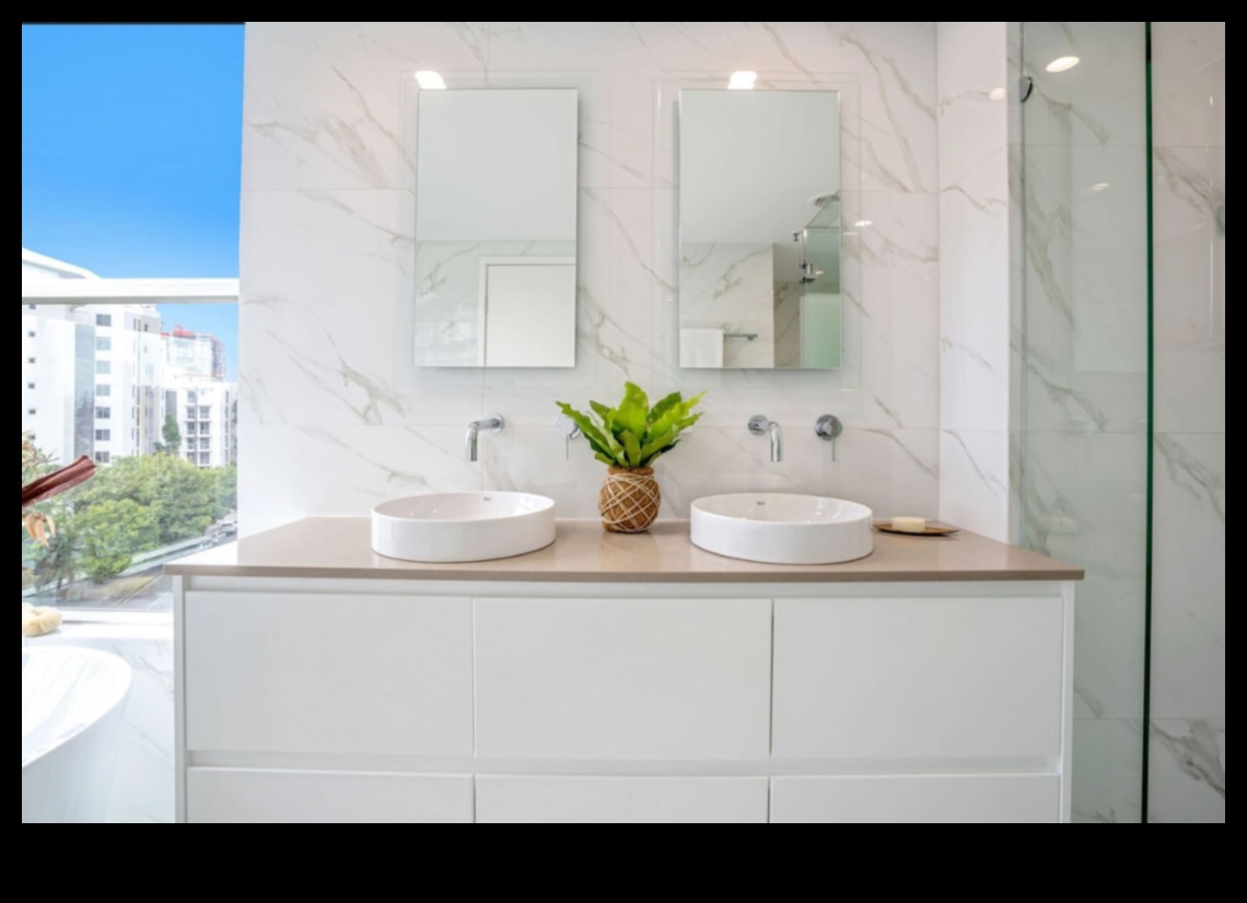 Kādi ir daži stilīgi veidi, kā izmantot marmoru mūsdienu vannas istabas dizainā?