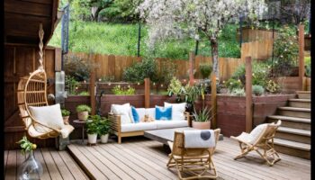 Vai varat ieteikt veidus, kā izmantot eklektisku āra terases dekoru ar dinamiskiem Boho spilveniem?