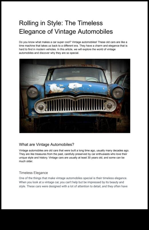 Novecots līdz pilnībai: klasisko automašīnu ilgstošais šarms